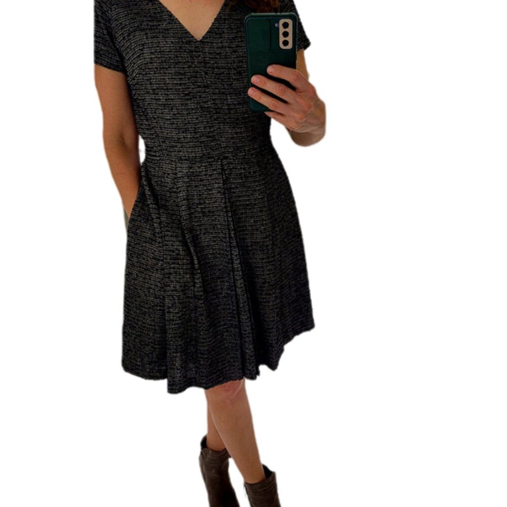 Club Monaco Davin Tweed Pleated Fit Womens Fit and Flare Dress Size 6